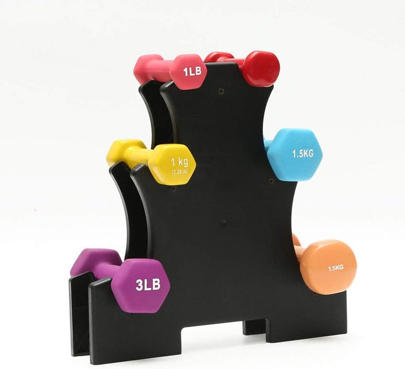 woobles 3-Tier Storage Rack for Small Hand Weights Lifting Dumbbell Tree Stands Weightlifting Holder Floor Bracket Home Exercise Accessories Compact Free Weight Stand Gym (Without Dumbbells) - Image 1