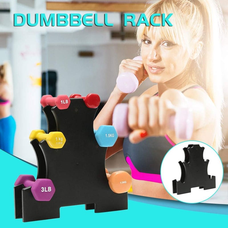 woobles 3-Tier Storage Rack for Small Hand Weights Lifting Dumbbell Tree Stands Weightlifting Holder Floor Bracket Home Exercise Accessories Compact Free Weight Stand Gym (Without Dumbbells) - Image 3