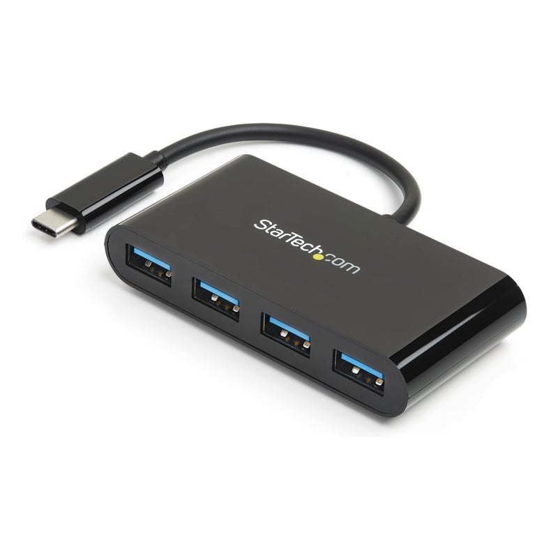 Startech.com StarTechcom 4Port USBC Hub Portable USBC to 4x USBA Hub BusPowered USB 30 5Gbps TypeC Hub USB 30 Port Expander HB30C4AB - Image 2