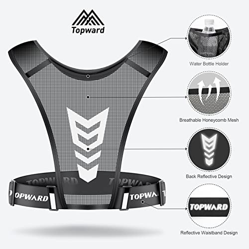 Topward Running Phone Holder Vest for Men Women Jogging Walking Exercise & Gym Workout. Waterproof Chest Pack for All Smartphones - Image 3