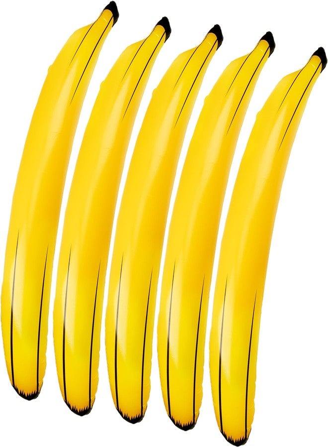 Sonarun 5 Pack Jumbo Inflatable Banana Props 70 Inch Gaint Inflatable Banana Pool Float Large Blow Up Banana Balloons for Indoor Outdoor Bachelorette Summer Pool Banana Party Favors - Image 1