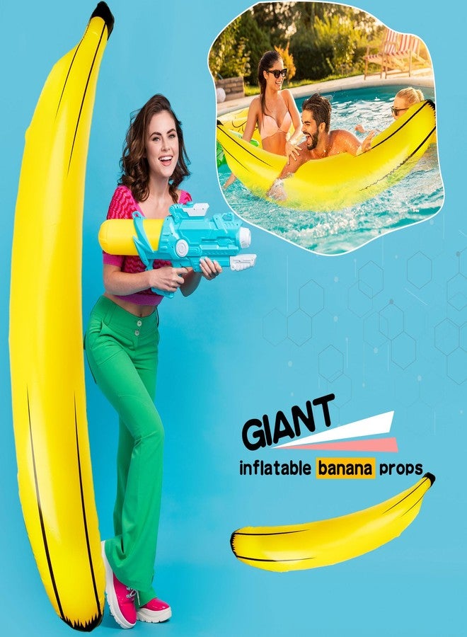 Sonarun 5 Pack Jumbo Inflatable Banana Props 70 Inch Gaint Inflatable Banana Pool Float Large Blow Up Banana Balloons for Indoor Outdoor Bachelorette Summer Pool Banana Party Favors - Image 4