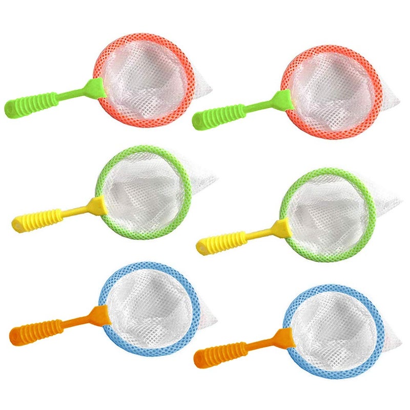 Shindel Durable Kids Bug Catcher Nets 6PCS Insect Collecting Net Bath Toy Adventure Tool Early Learning Tool for Specimen Observation