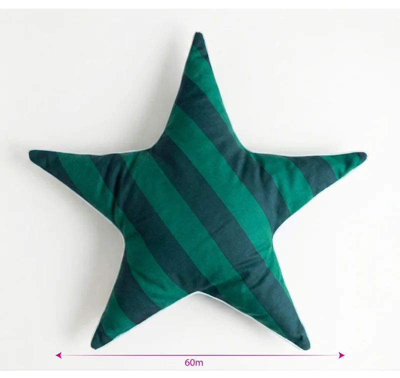 FILLE A FILLE Striped Star Pillow