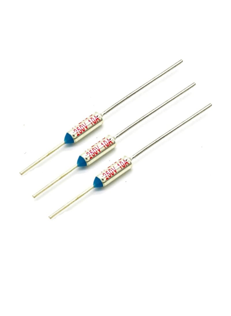 Generic 3 Pcs Temperature Control Circuit Cut Off Thermal Fuse, 10A, 15A High Quality Metal Cutoffs for Irons, Hair Dryers, Heaters, Refrigerators etc (10A, 216 Degree Celsius)  - Image 1