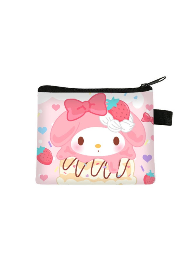 Melody Coin Purse For Girls, Mini Cute Key Card Holder, Polyester High-end Feel, Large Capacity Earphone Bag Storage