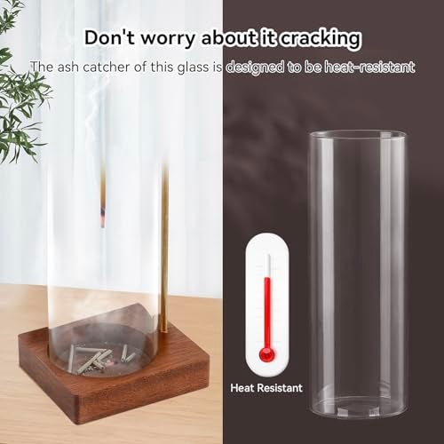 Durmmur Incense Holder for Sticks, Insence-Stick Holder Ash Catcher with Removable Glass [Anti-Ash Flying], Mess-Free Incense Burner Holder, Perfect for Meditation Yoga Relaxation,Home Decor - Image 4