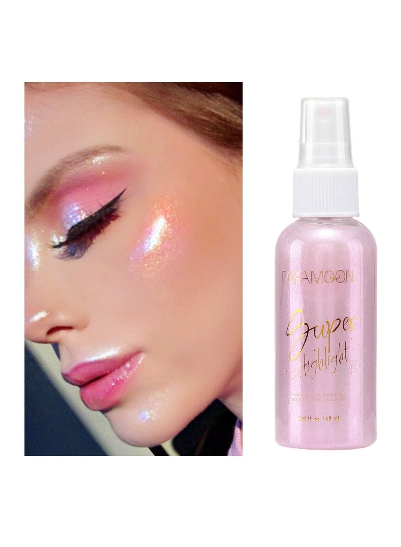 SYOSI Body Shimmer Spray - Body Glitter Spray for Hair and Face | High Gloss Body Glitter Spray Portable Shimmer Body Spray for Hair Face - Image 1