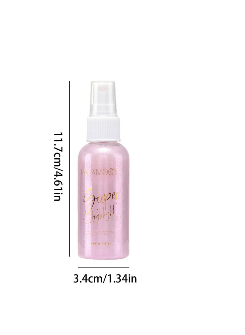 SYOSI Body Shimmer Spray - Body Glitter Spray for Hair and Face | High Gloss Body Glitter Spray Portable Shimmer Body Spray for Hair Face - Image 4