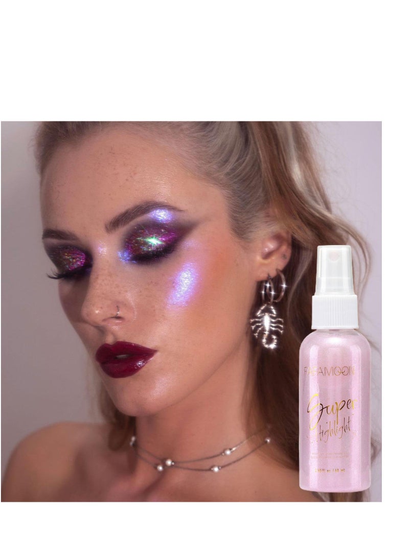 SYOSI Body Shimmer Spray - Body Glitter Spray for Hair and Face | High Gloss Body Glitter Spray Portable Shimmer Body Spray for Hair Face - Image 5