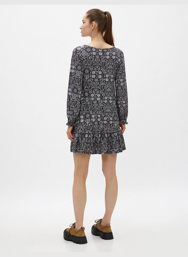 KOTON Floral Print Mini Dress