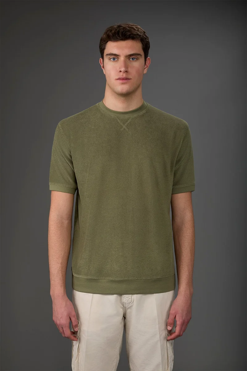 Men's crew neck short sleeve cotton - Sage Green