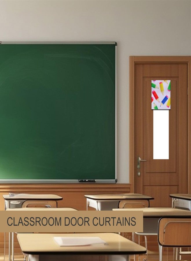 ChYoung Classroom Door Window Cover Lockdown Blackout Stick on Door Curtains Shades Small Window Coverings for Nursery Office School, 8x36 Inch - Image 4