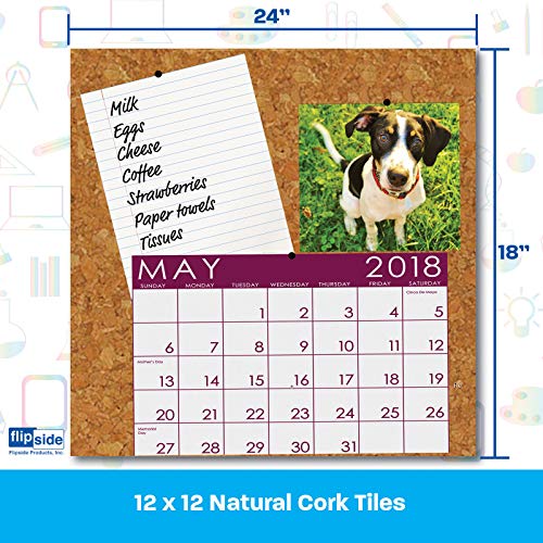 Flipside Cork Tiles, 6" x 6", Set of 4 - Image 4