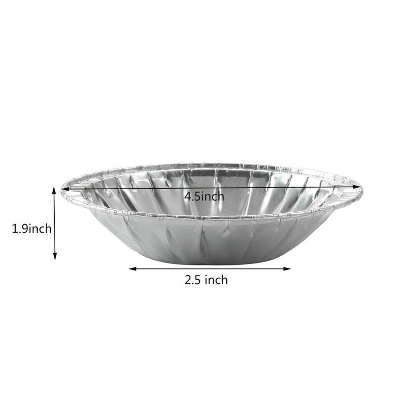 Waytiffer 50 Pack - Pie Pans 4 inch,Mini Pie Tins HEAVY-DUTY Disposable Aluminum Foil Tart/pie Pans for Baking Easily Stack & Store, Freeze & Reheat - Image 2