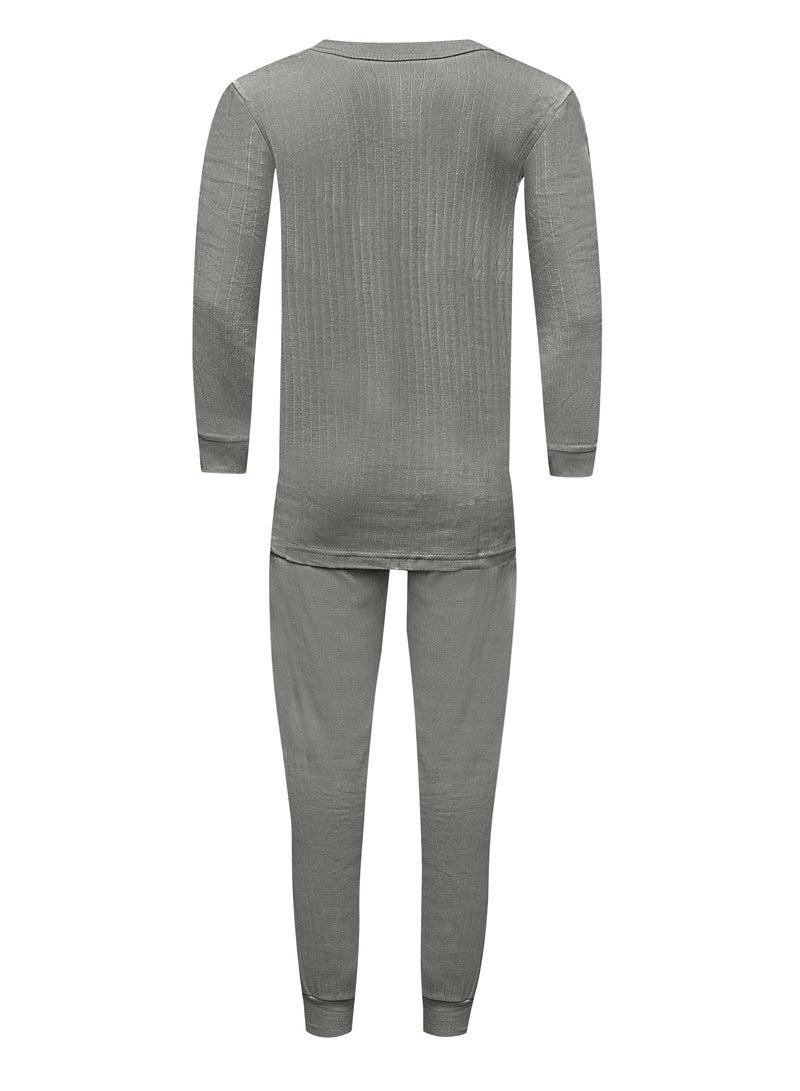 John Gladstone Boy's Cotton Interlock Thermal Set (Grey) - Image 3