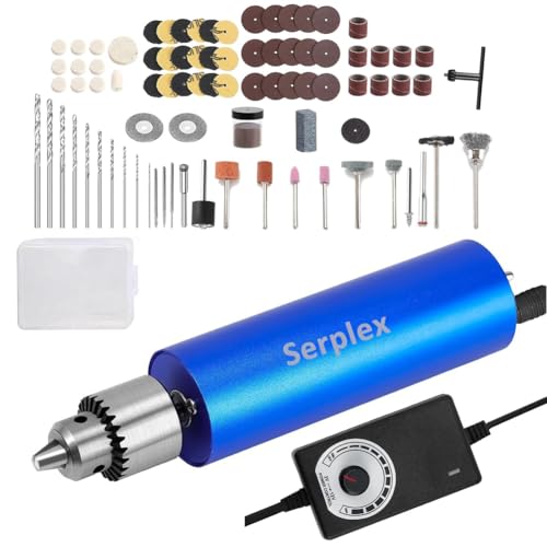 Serplex® Mini Electric Drill Kit for Carving, Crafting, DIY, Stepless Adjustable Cordless Rotary Tool with 105 Accessories for Wood, Resin, Jewelry & More, Precision Control, 3.5-Inch Portable Machine - Image 1