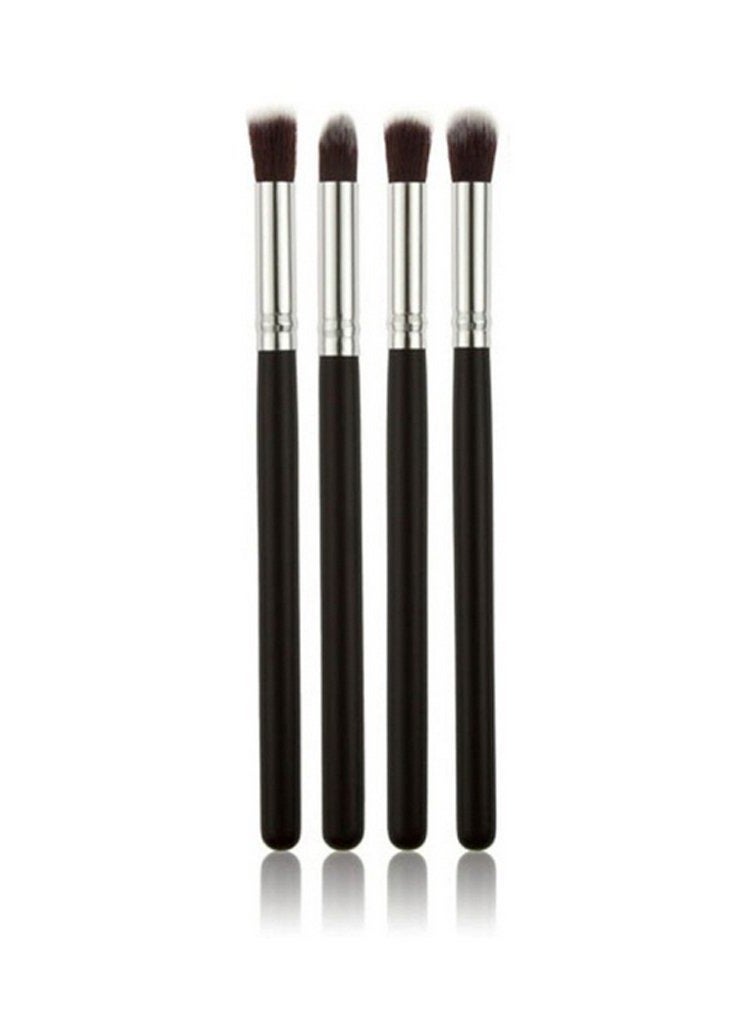 Kylie Soft Horse Bristle Pencil Brush Black, Silver, Set of 4 - Image 1