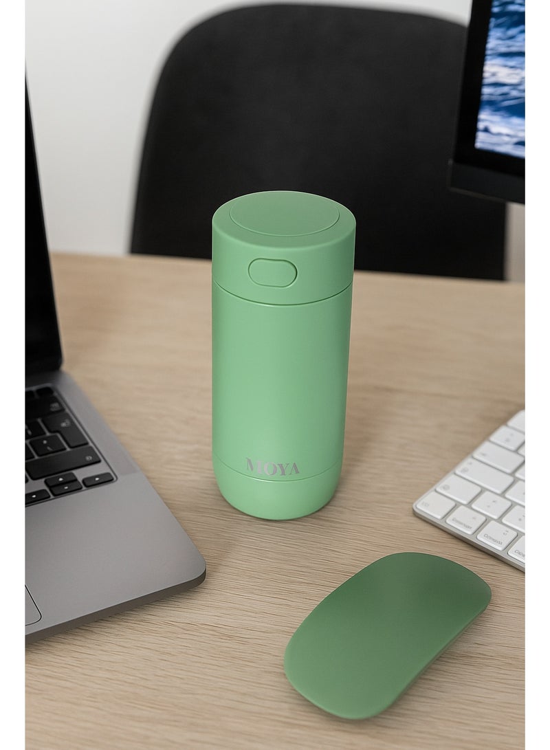 Moya "Ripple" 240ml Travel Coffee Mug Green - Image 3