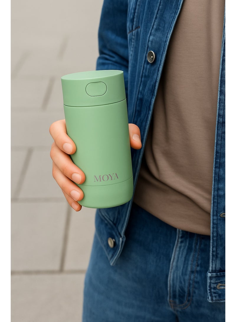 Moya "Ripple" 240ml Travel Coffee Mug Green - Image 5