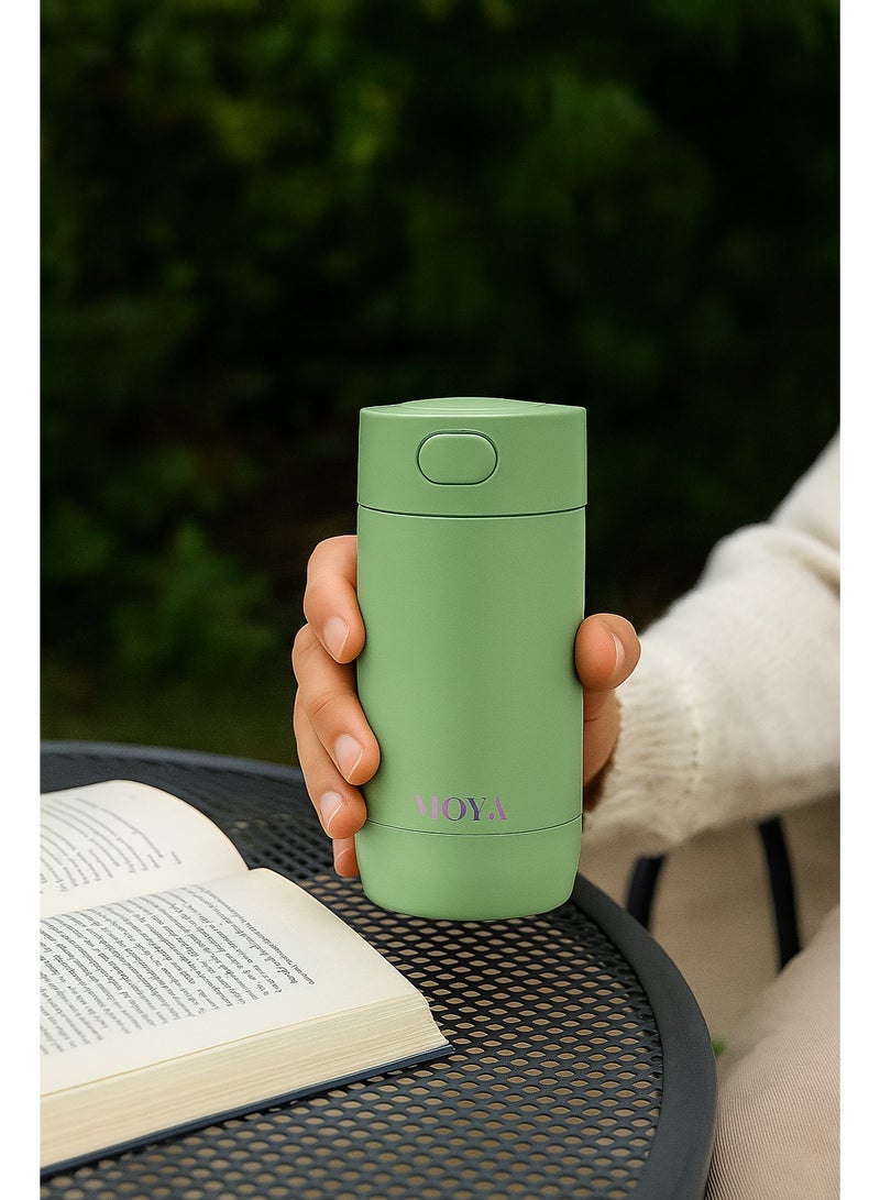 Moya "Ripple" 240ml Travel Coffee Mug Green - Image 4