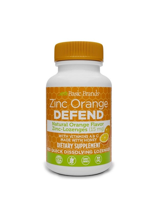 Basic Organics Basic Brands Zinc Lozenges 100 Count Orange - Image 1