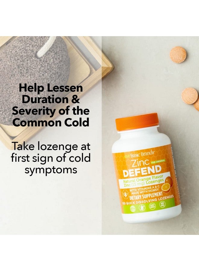 Basic Organics Basic Brands Zinc Lozenges 100 Count Orange - Image 5