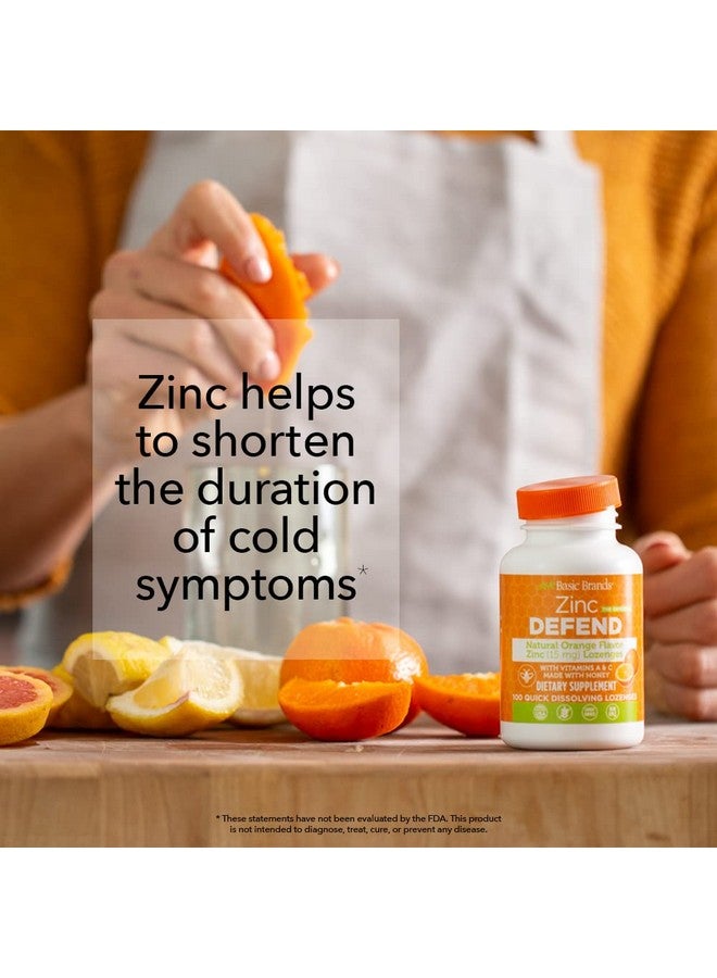 Basic Organics Basic Brands Zinc Lozenges 100 Count Orange - Image 3