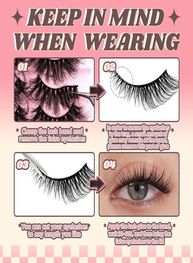 FADVAN Natural Cat Eye Lashes Wispy False Eyelashes Thin Cotton Band Soft Mink Lashes Natural Eye Lashes Pack 10 Pairs by FADVAN-BY003 - Image 5