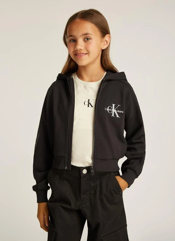 كالفن كلاين جينز Kids Graphic Logo Zip Hoodie