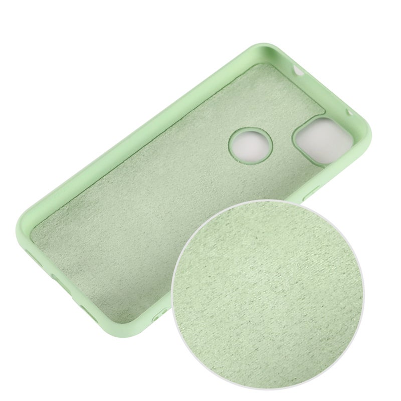 Water Washing Phone Cover Drop Resistance Phone Shell Silicone Microfiber Inner Phone Case Compatible for Pixel 4a (Light Green) - Image 4