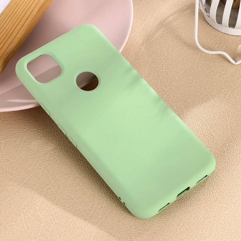 Water Washing Phone Cover Drop Resistance Phone Shell Silicone Microfiber Inner Phone Case Compatible for Pixel 4a (Light Green) - Image 1