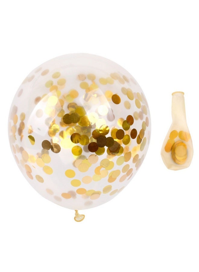 Happy Birthday Banner with 5 pcs Gold Confetti Balloons Set - Image 2