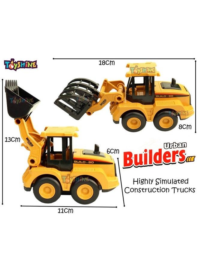 Toyshine Pack Of 4 Abs Plastic Construction Vehicle Automobile Car Toy Set Friction Powered 4Wd Toy Set  - Image 5