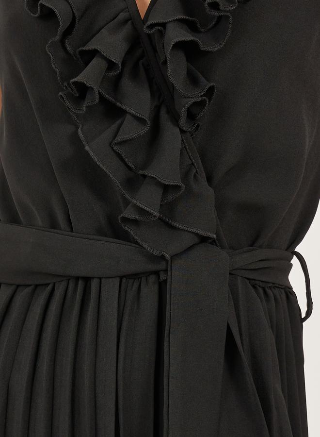 Styli Styli Women Black Striped Wide Leg Jumpsuit  - Image 3