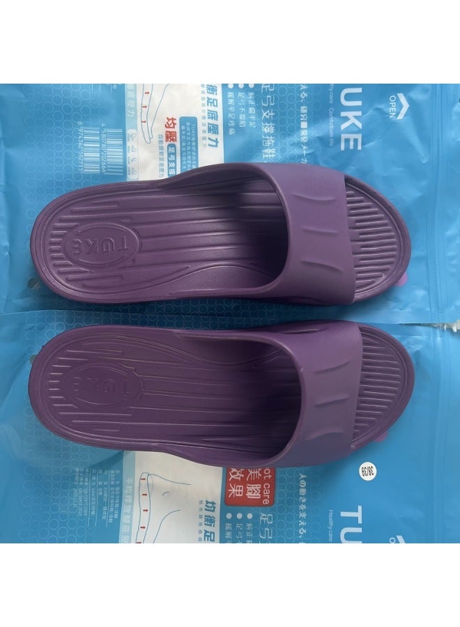 Taiwan Foot Arch Support Slippers Women's Household Men's Summer Anti-slip Deodorant Home Bathing Flat Foot Correction White