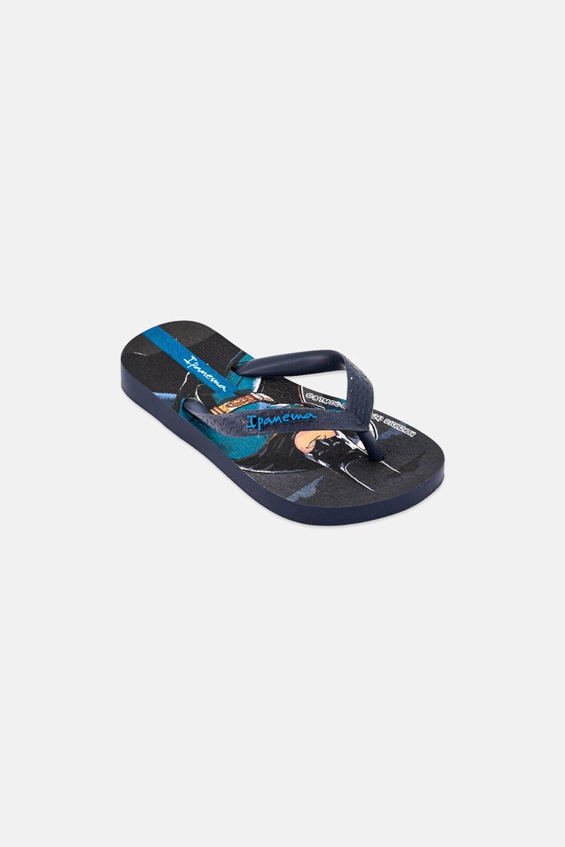 Ipanema Toddlers Boy Super Pets Graphic Slip On Slippers, Dark Grey - Image 1