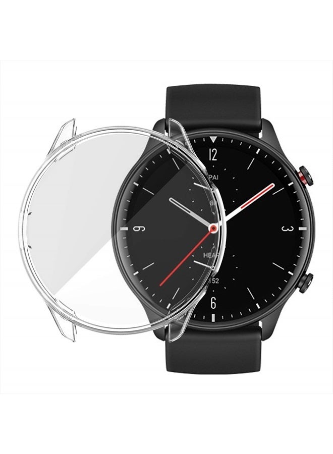 Yrzper حافظة حماية للشاشة متوافقة مع Amazfit GTR 2، غطاء كامل من مادة TPU الناعمة المقاومة للخدش لساعة AMA zfit GTR 2 الذكية (شفافة) - Image 3