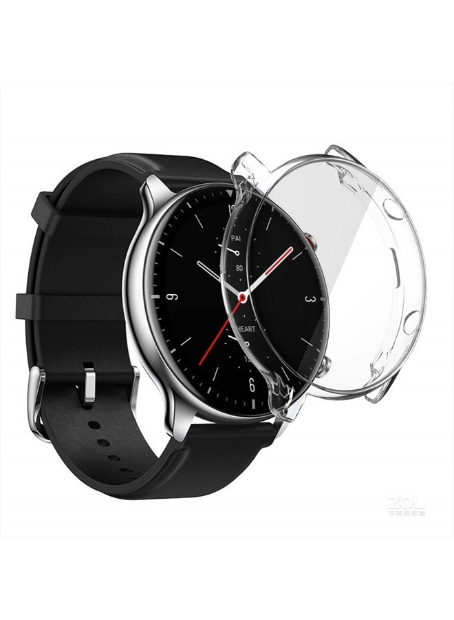 Yrzper حافظة حماية للشاشة متوافقة مع Amazfit GTR 2، غطاء كامل من مادة TPU الناعمة المقاومة للخدش لساعة AMA zfit GTR 2 الذكية (شفافة) - Image 2