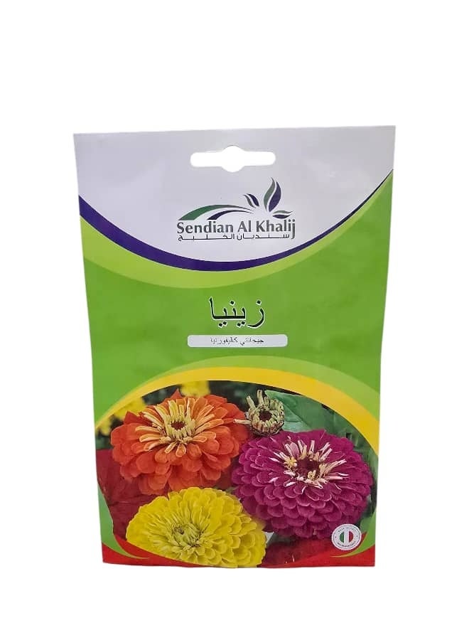 سنديان الخليج بذور زهور زينيا جيجانتي كاليفورنيا 1 جرام