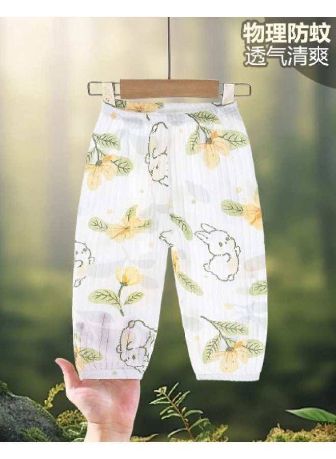 Doxiluka baby Mosquito-repellent Pants - Pure Cotton Infant Trousers, Summer Thin Style Unisex Kids Lantern Pants & Leggings - Image 1