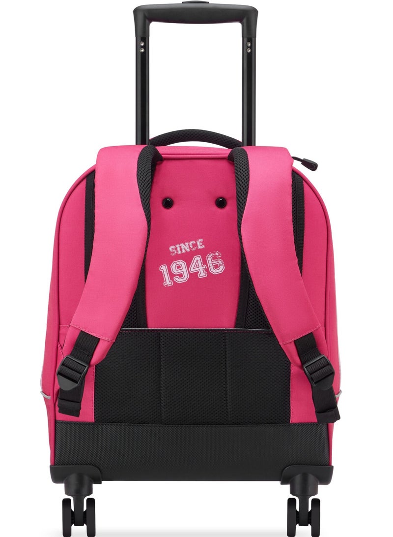 ديلسي _باريس حقيبة ترولي مدرسية بعجلات 2025 - وردي - Image 3