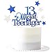 Pargleev Glittery 13 Ofiicial Teenager Cake Topper with Star Boys and Girls 13th Birthday Party SuppliesThirteen Years Old Birthday Party Decorations Royal Blue - Image 3