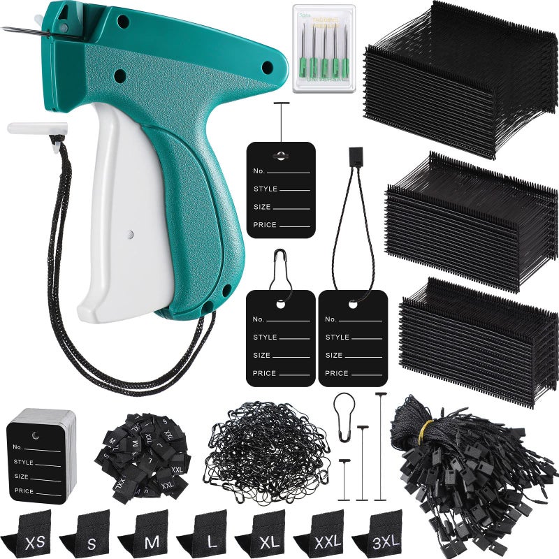 Chumia 3576 Pcs Tagging Guns for Clothes Labels Attacher Stitch Guns for Clothing with 3000 Barbs, 5 Needles and 100 Price Tags, Sewing Kit for Retail Stores, Garage Yard Sales(Black) - Image 1