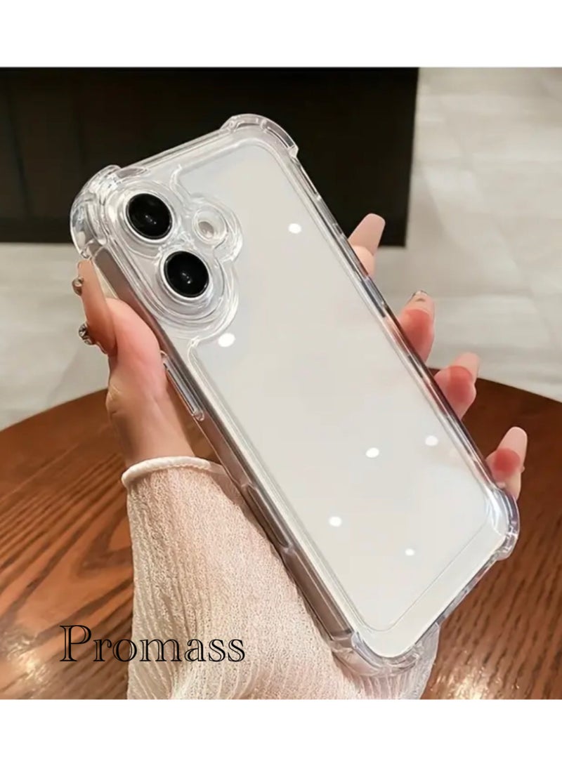 بروماس حافظة واقية لهاتف آيفون 16 برو ماكس، حافظة شفافة رقيقة للغاية من مادة TPU - Image 1