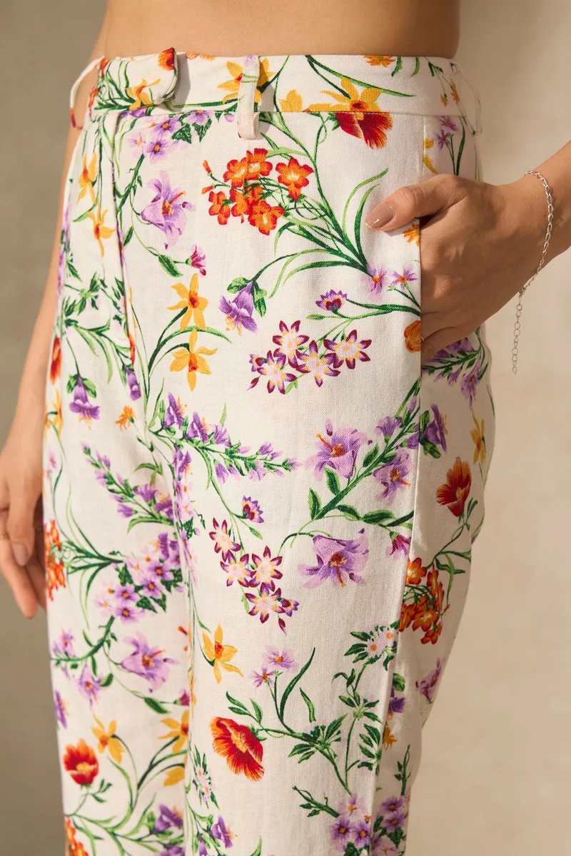 فيرجيو Linen Floral Vacation Vests for Women