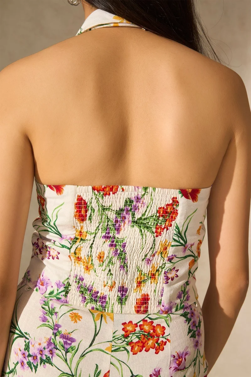 Virgio  Linen Floral Vacation Vests for Women for Women | Best Price UAE