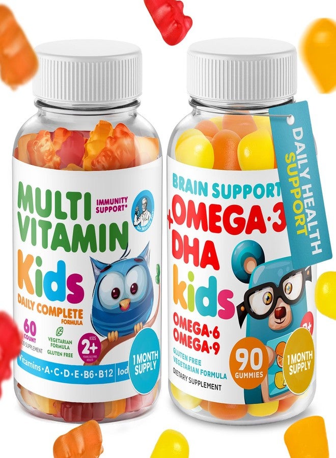 DR. MORITZ Omega 3 Gummies (90 Count) and Kids Multivitamin Gummies Bundle (60 Count) - for Daily Health Support - Vegan DHA Omega 3 for Kids - Non-GMO Toddler Vitamins -Yummy Kid Vitamins - Image 1
