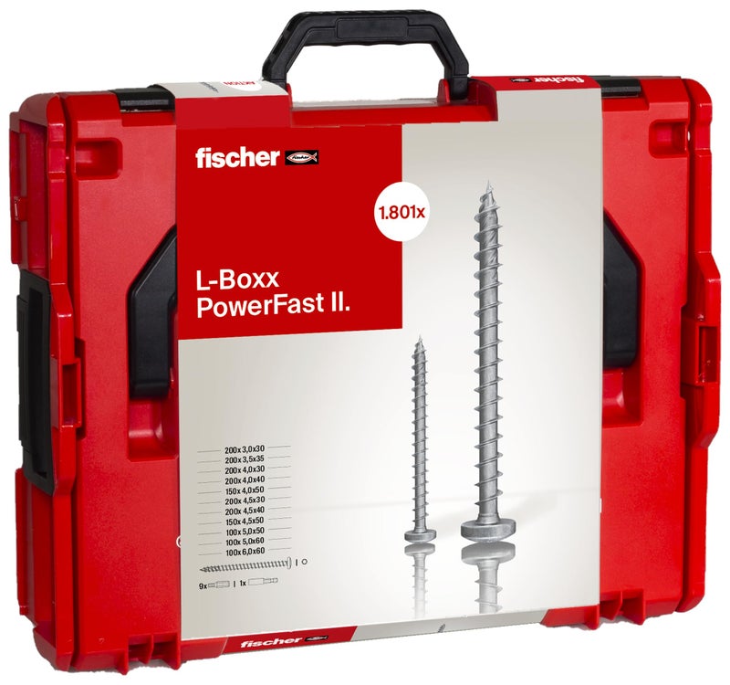 fischer LBOXX Assorted Box Quick Convenient and Flexible Assembly Across Various Applications LBOXX Screws 1800
