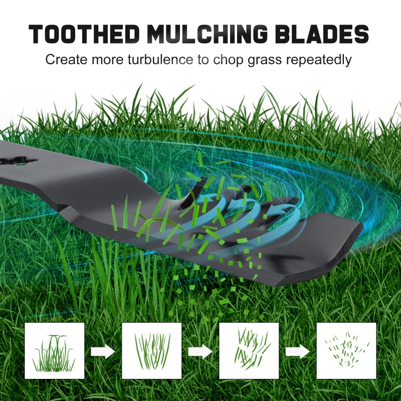 Grasscool Z254 Blades for Husqvarna LGT2654 Z254F MZ54 YTH24V54 187256 532187256 532187254 54 inch Deck Zero Turn Lawn Mower (Commercial Mulching) - Image 5